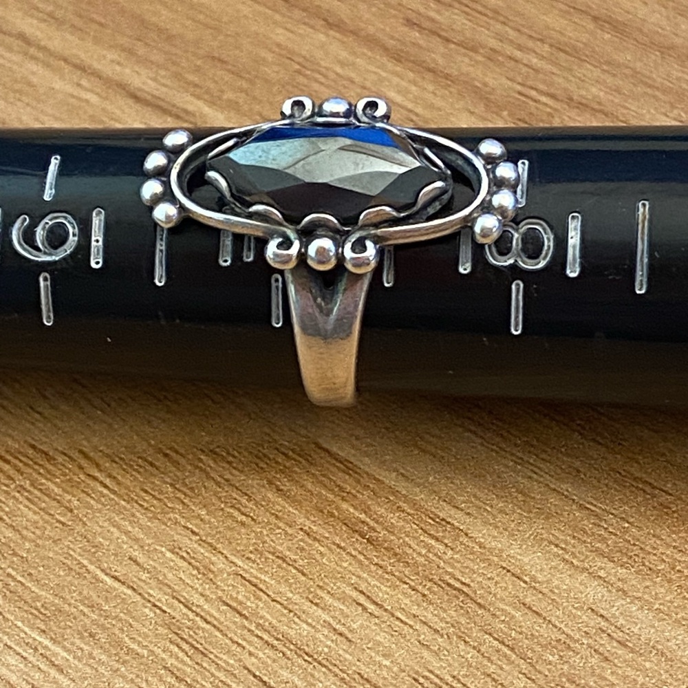 Beautiful hematite 925 sterling silver native American ring. Bell trading post. - Picture 5 of 7
